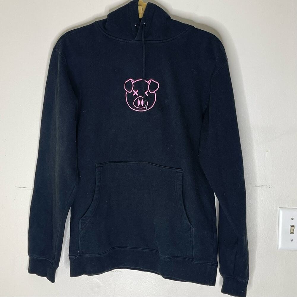 SHANE DAWSON Killer Merch Black and Pink Hooded Sweatshirt Size Small